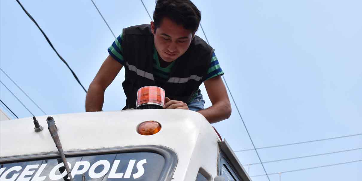 Videovigilancia solo en el 60 % del transporte público poblano