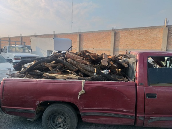 Detienen a talamontes con una tonelada de leña en Aguascalientes