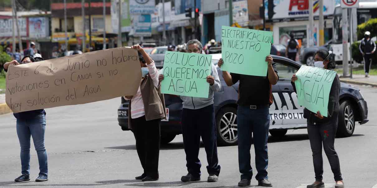 Habitantes de Canoa prohíben ingreso de candidatos hasta que solucionen problema de agua