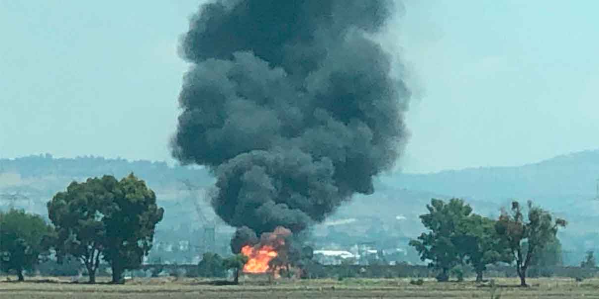 Huachicoleros provocan explosión de ducto de gas de Pemex en Texmelucan, Puebla