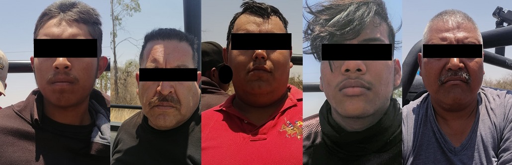 Detienen a cinco sujetos armados y con radios de comunicación en Asientos