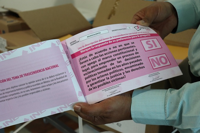 Ya llegaron a Aguascalientes las boletas de la consulta popular; son más de un millón