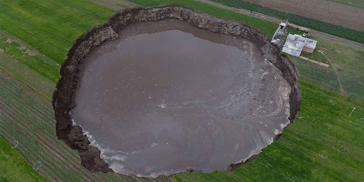 Medio Ambiente de Puebla determinó que sequía y lluvias erosionó tierra y abrió un socavón