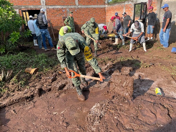 Aplica Ejército Mexicano plan DN-III tras desbordamiento de río en Calvillo