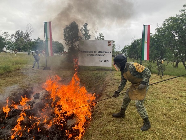 Destruye Ejército Mexicano 500 kg. de drogas en Aguascalientes