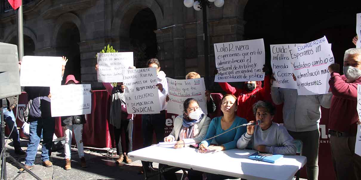 VIDEOS. Sindicalizados municipales protestan ante entrega de bases a cercanos de Claudia Rivera