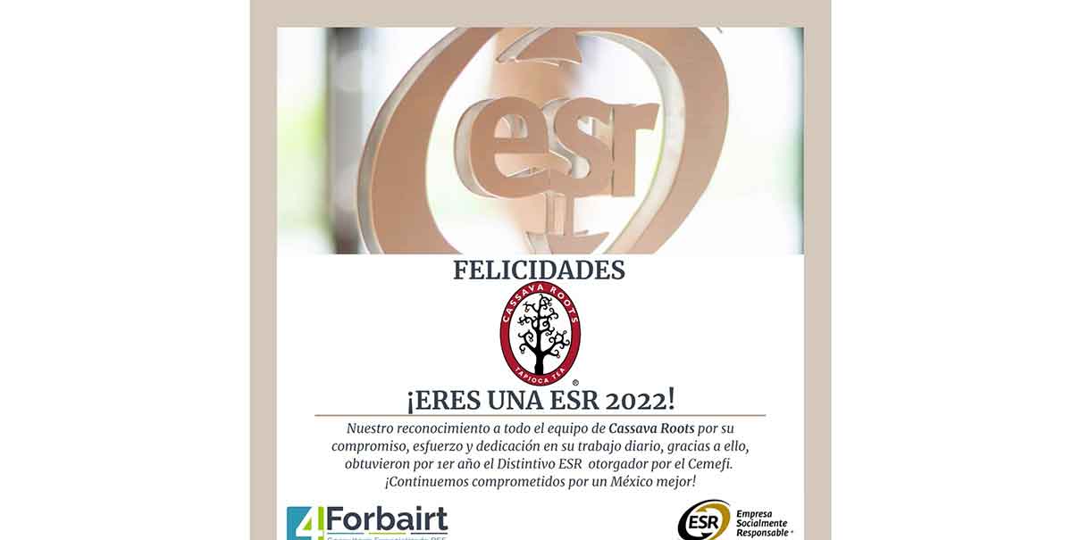 Reconocen a Cassava Roots con distintivo de empresa socialmente responsable