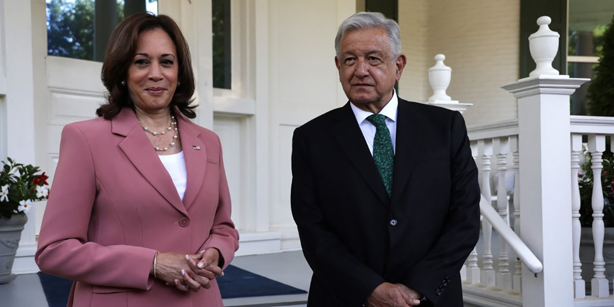 Reunión entre López Obrador y Kamala Harris