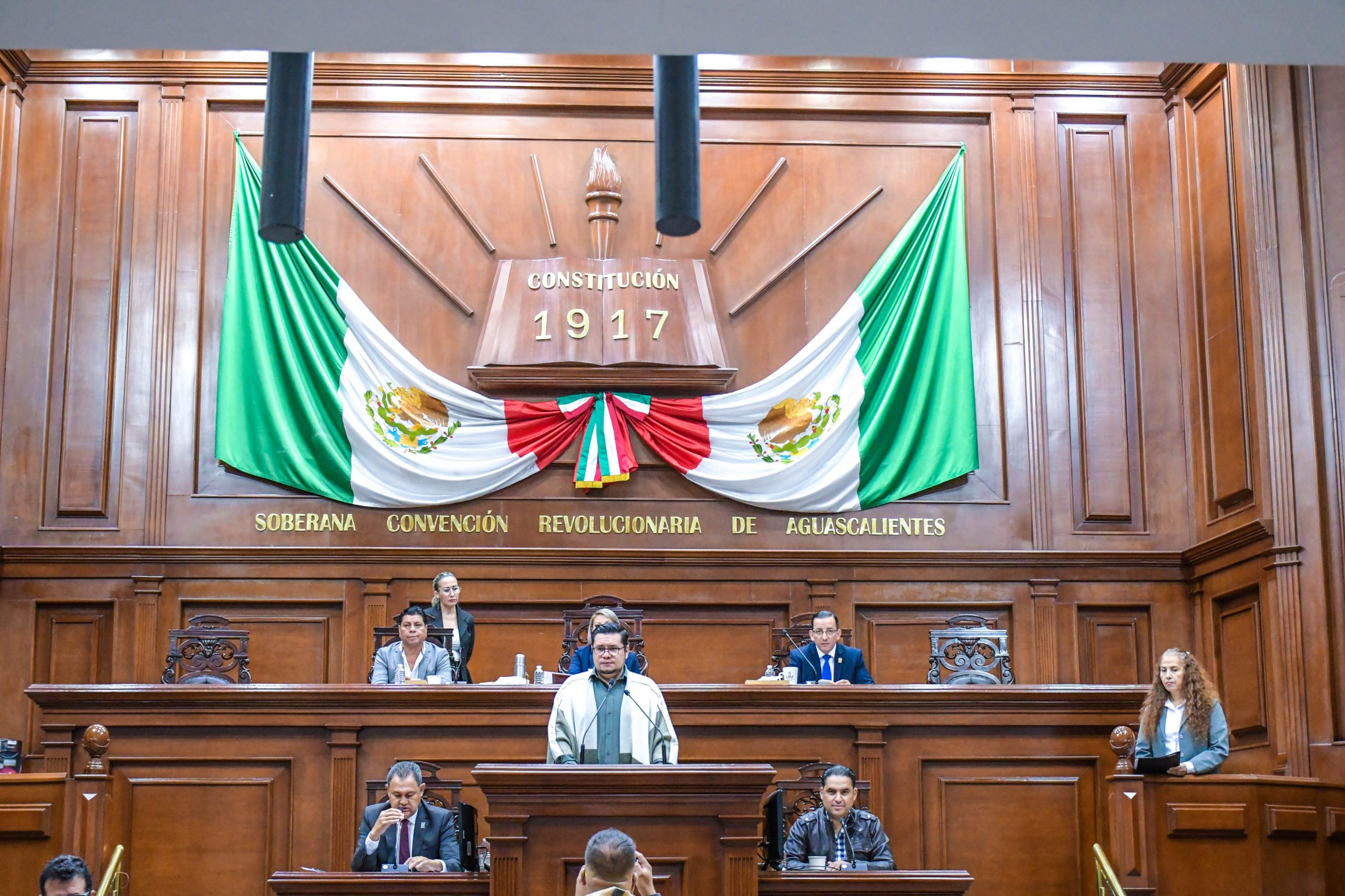 Se efectúan trabajos de la quinta sesión ordinaria de la LXV Legislatura del Congreso de Aguascalientes