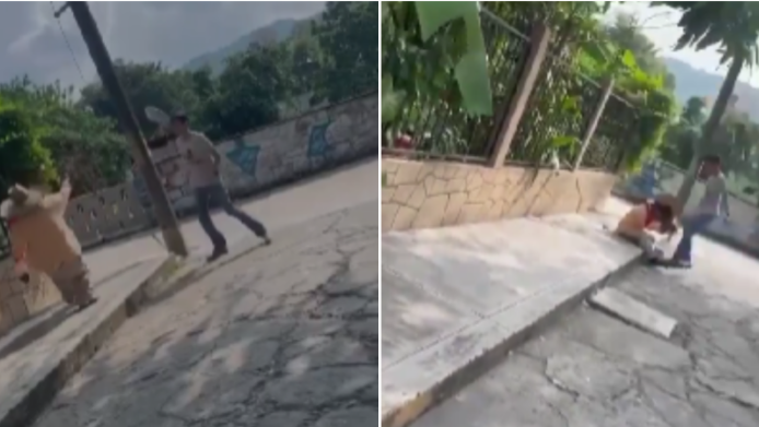 Hijo de exfuncionario de Huejutla golpea a adulto mayor