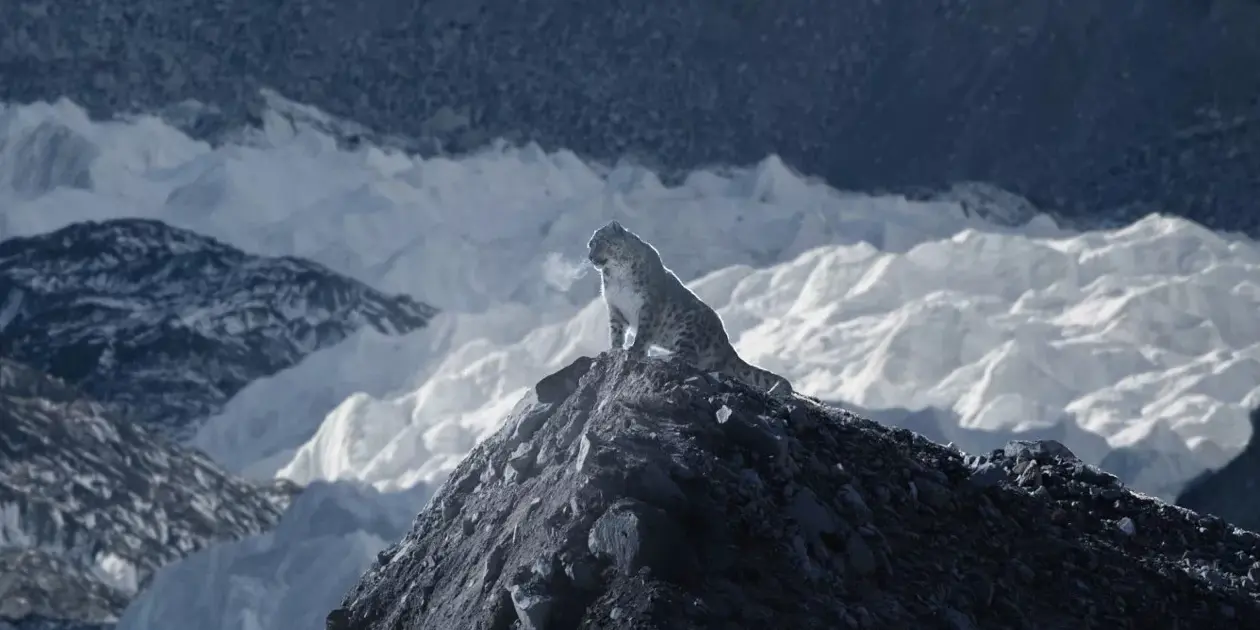 Fotos fantasmales de un leopardo de las nieves en el Everest causan impresión