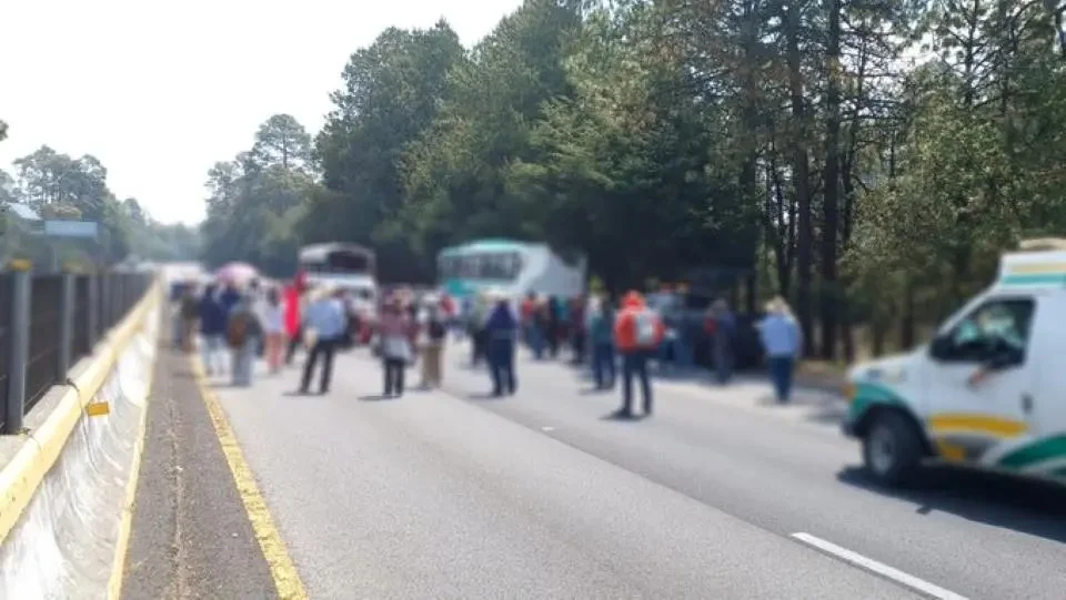 Protesta de campesinos bloquea la México-Cuernavaca por más de 8 horas; ciudadanos denuncian asaltos