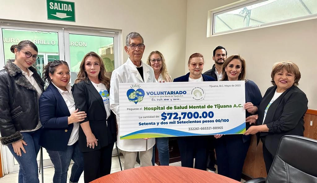 Entregan cheque al Hospital de Salud Mental de Tijuana en beneficio de niños y adolescentes