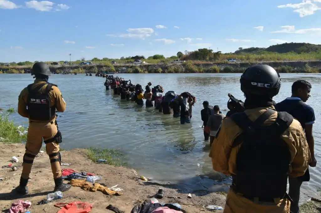 Migrantes en el Río Bravo