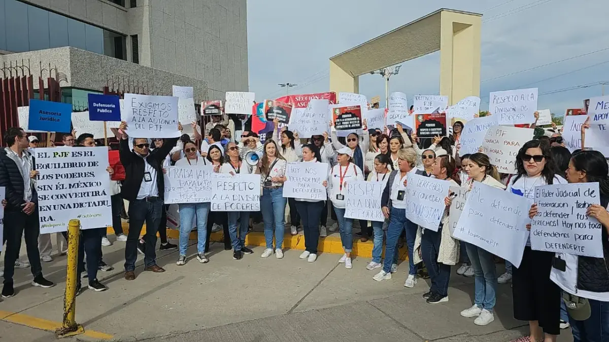 Trabajadores del Poder Judicial en Aguascalientes se unen a paro nacional