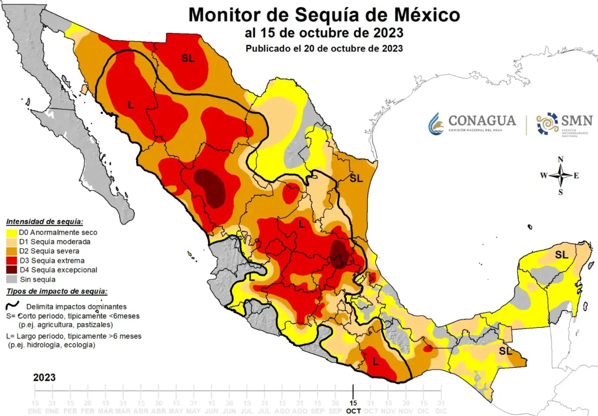 Aguascalientes se mantiene en sequía extrema
