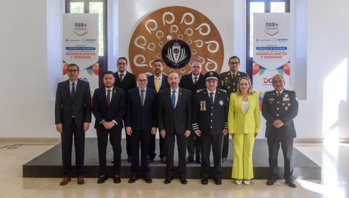 Firman Durango y Aguascalientes convenio de seguridad