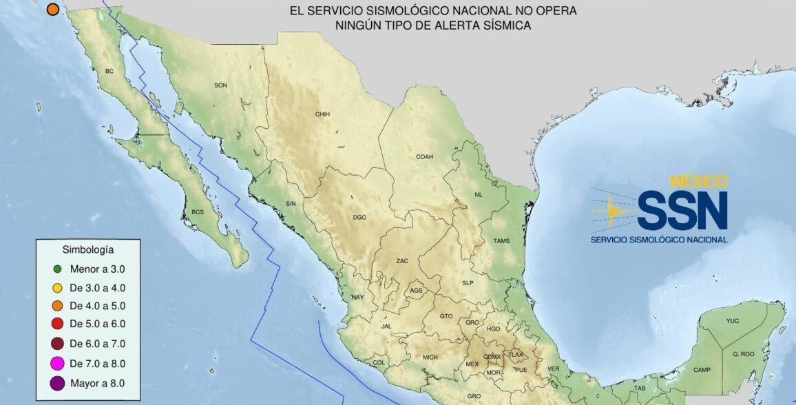 Sismo de 4.5 en Playas de Rosarito