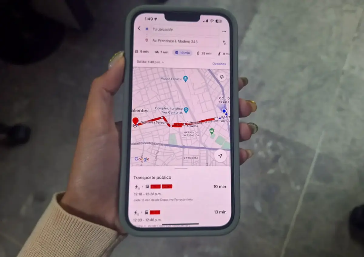 Rutas del transporte público ya son visibles en Google Maps