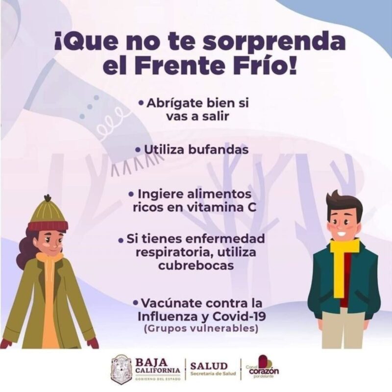 Emite Secretaría de Salud recomendaciones ante bajas temperaturas