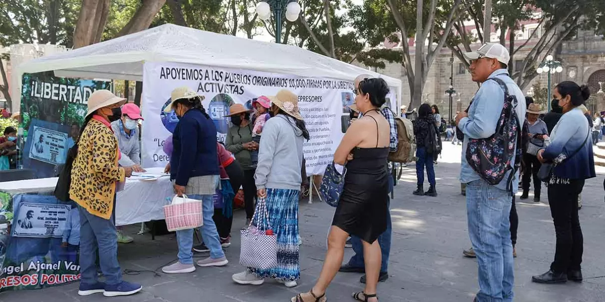 Campesinos de la Sierra Norte exigen al gobierno de Puebla liberar a 3 luchadores sociales