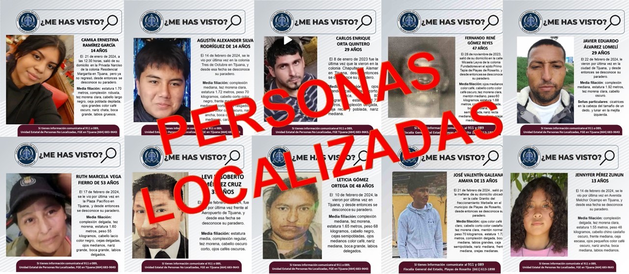 FGE logra la localización de diez personas reportadas como desaparecidas