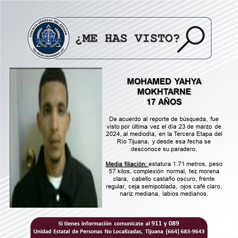 Pesquisa de Mohamed Yahya Mokhtarne de 17 años de edad