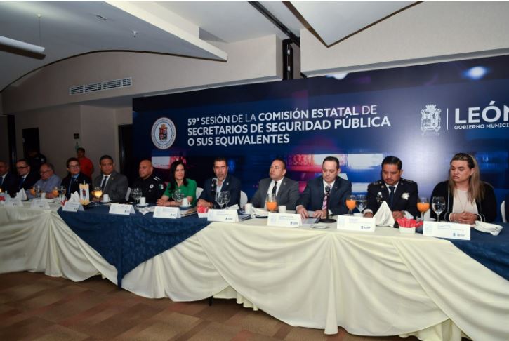Sesión Ordinaria de la Comisión Estatal de Secretarios de Seguridad Pública de Guanajuato
