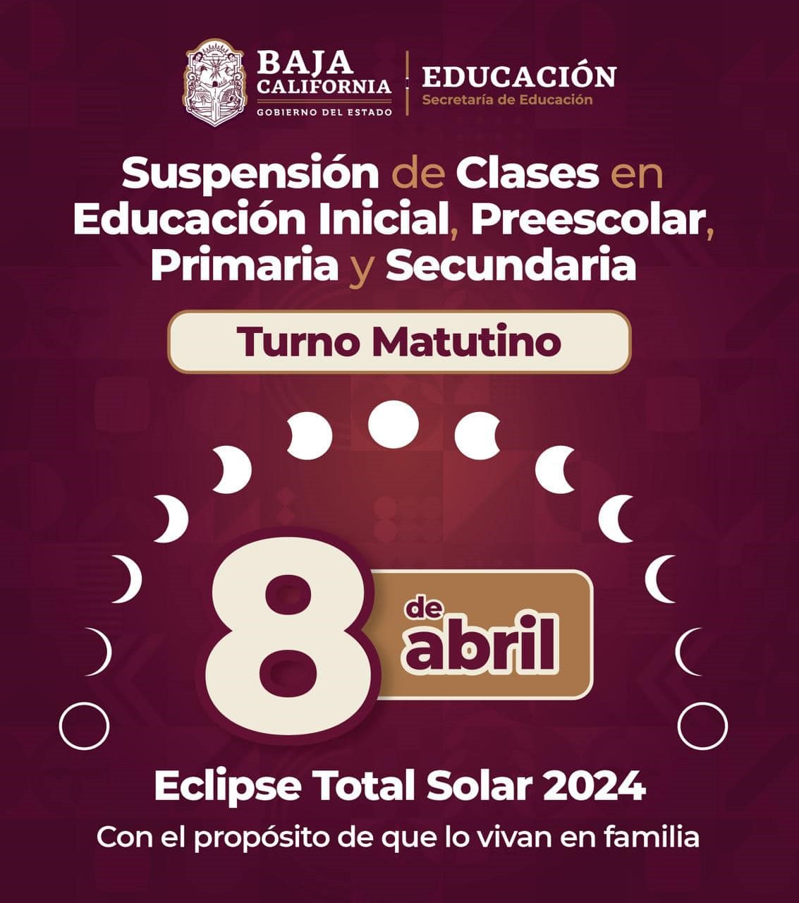 Suspensión de clases por eclipse solar