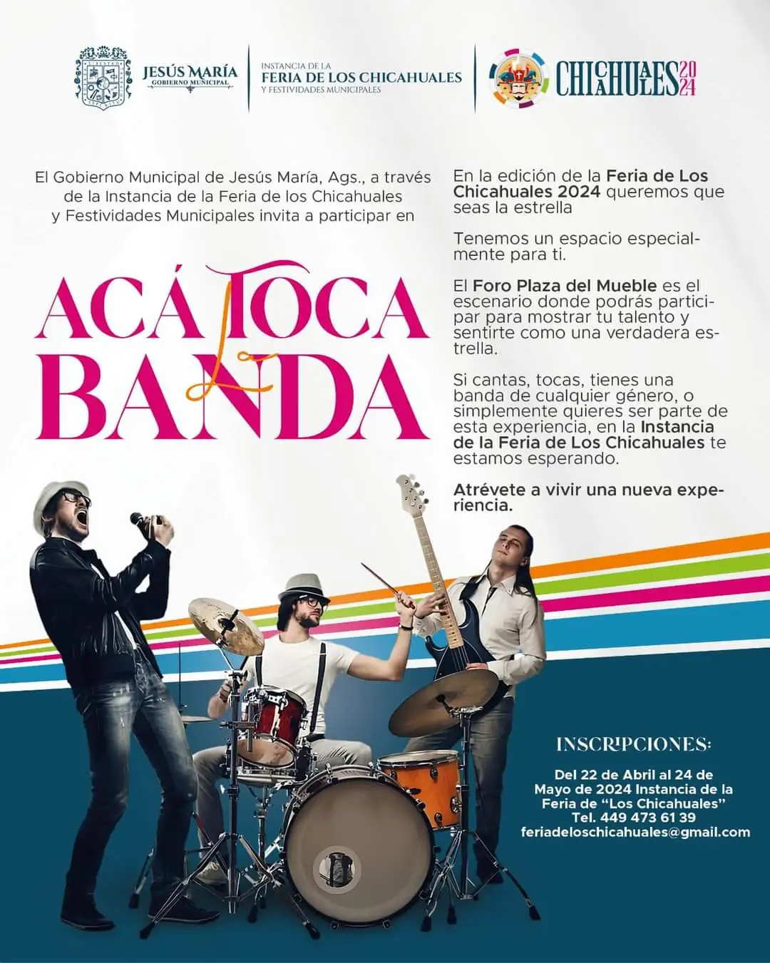 Jesús María invita a músicos a participar en la Feria de los Chicahuales