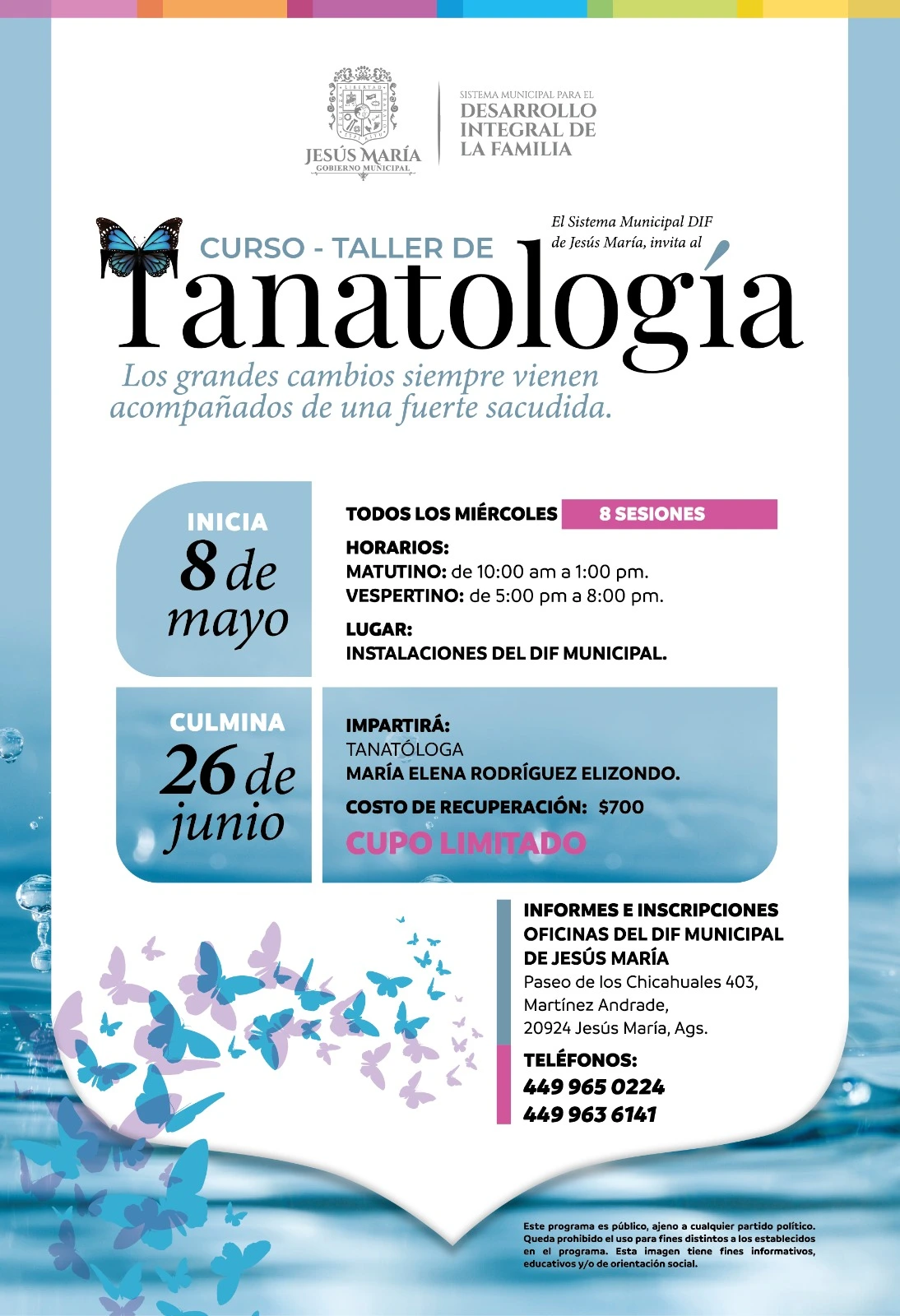 Este miércoles comienza taller de tanatología en Jesús María