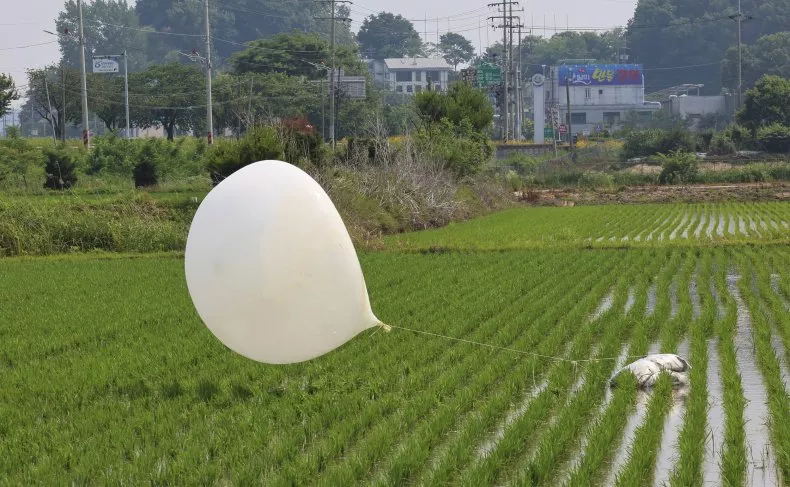 Globos lanzados a Corea del Sur contenían parásitos de excremento humano