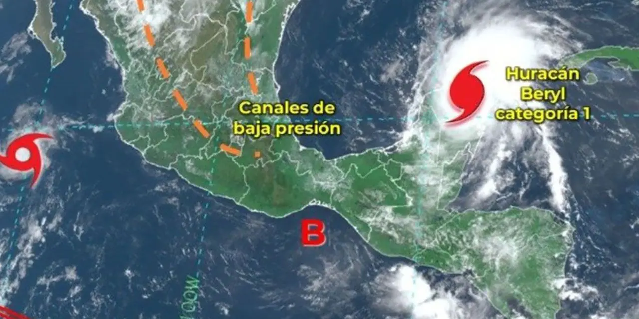 El huracán &#8216;Beryl&#8217; llega a México con alerta roja para Quintana Roo y Yucatán