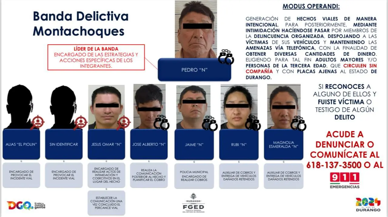 Desmantela la FGE a banda de montachoques