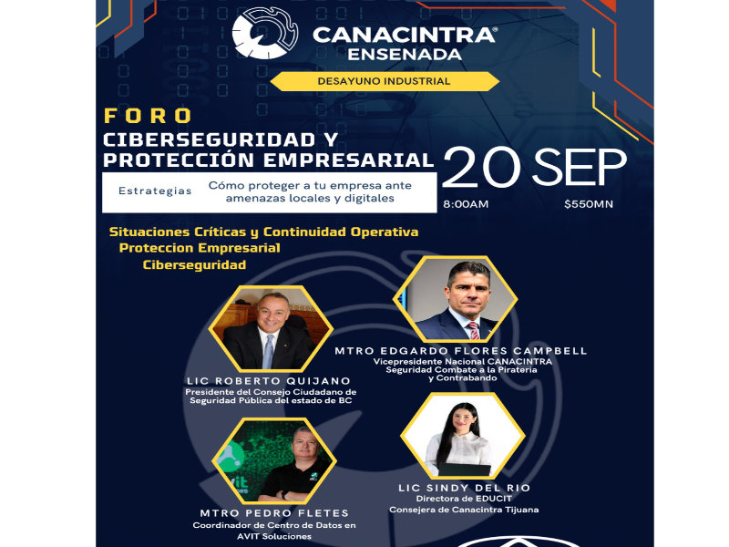 Foro ciberseguridad y protección empresarial CANACINTRA B.C.