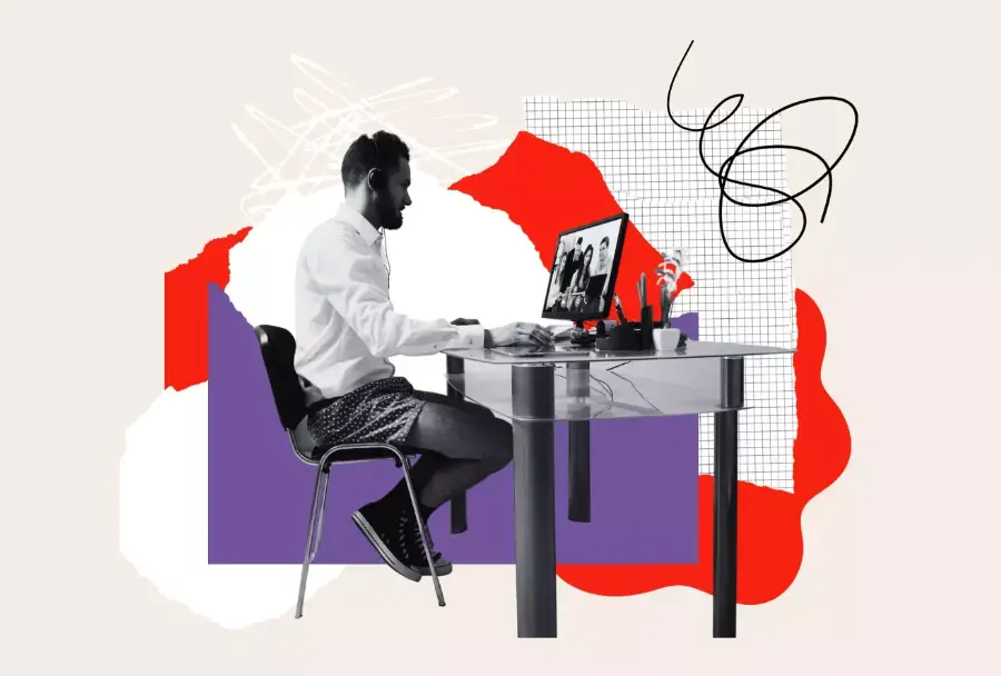Los millennials trabajan desde casa en ropa interior