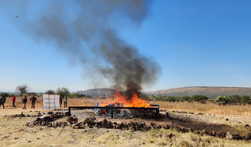 Destruyen casi media tonelada de narcóticos decomisados en Durango