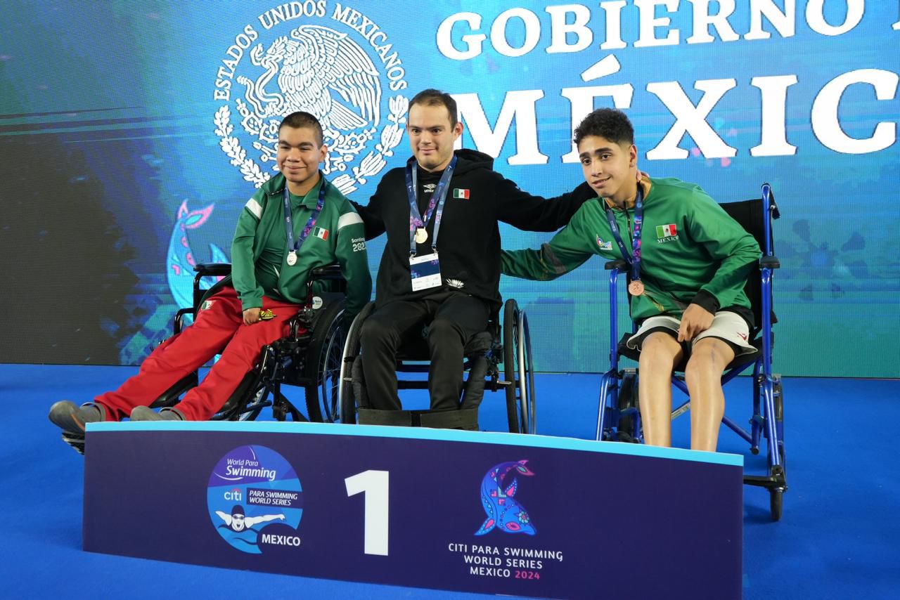 Paratletas de Aguascalientes siguen triunfando: ganan oro en Serie Mundial de Paranatación