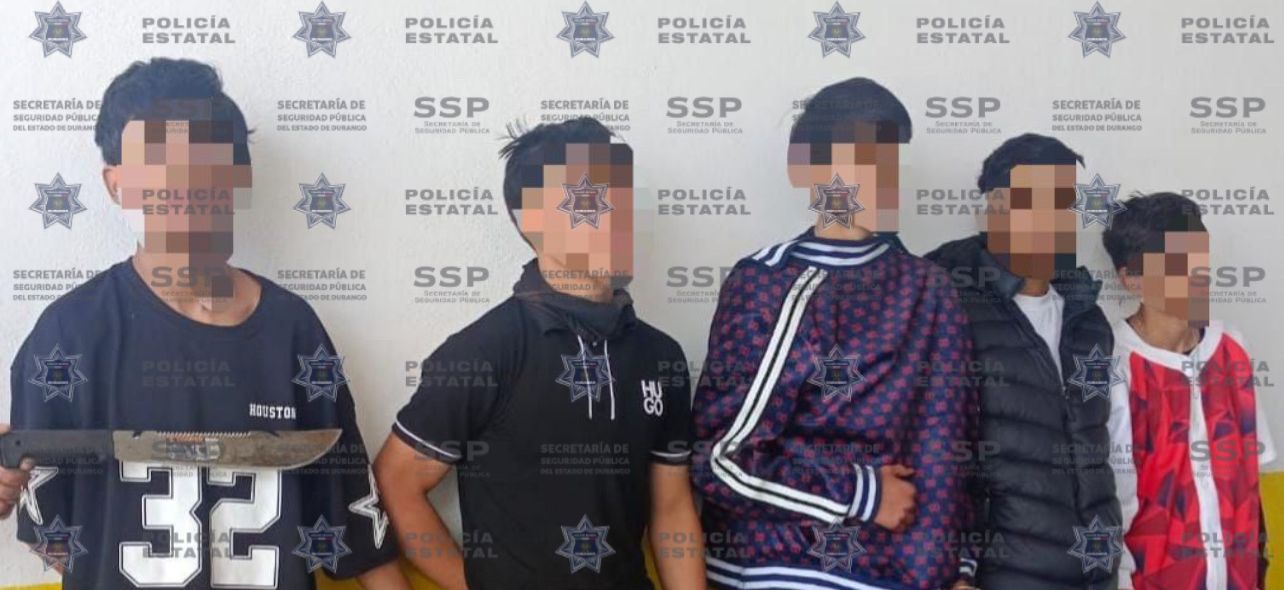 Con machete en mano, detienen a pandilla de adolescentes