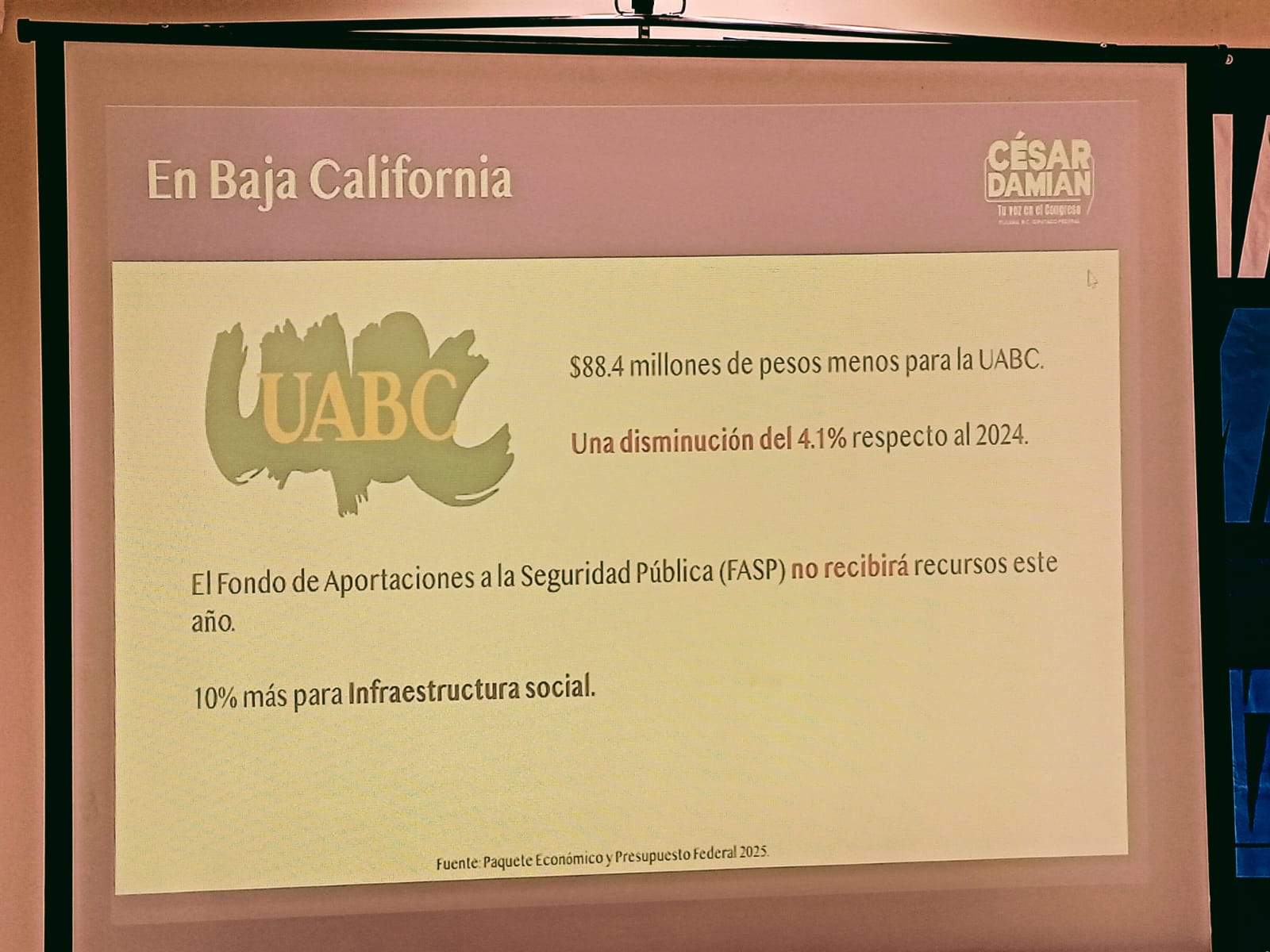 Federación plantea recorte millonario para UABC en 2025