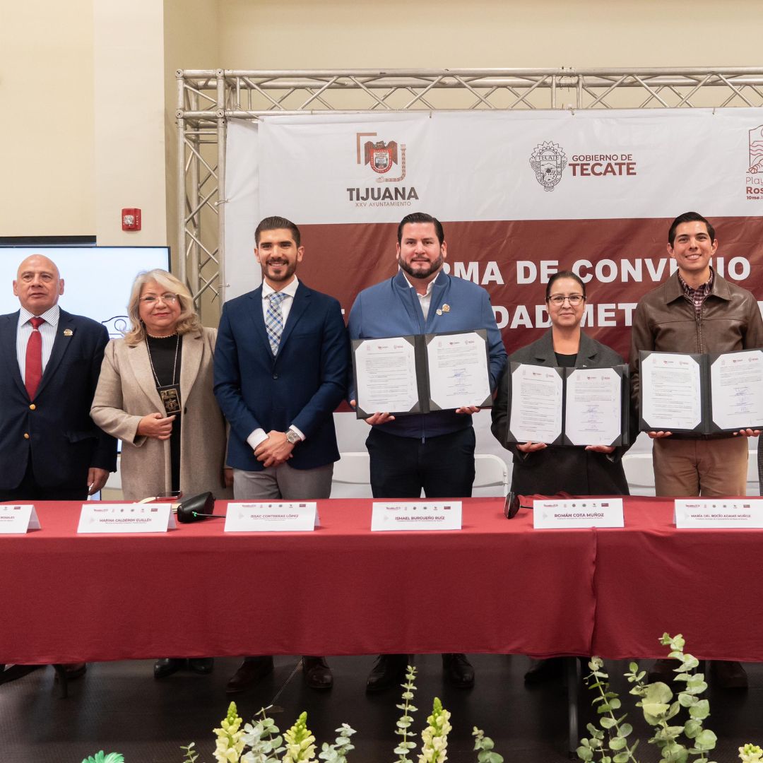 Alcaldes de Tijuana, Tecate y Rosarito Sellan Alianza por la Seguridad Metropolitana