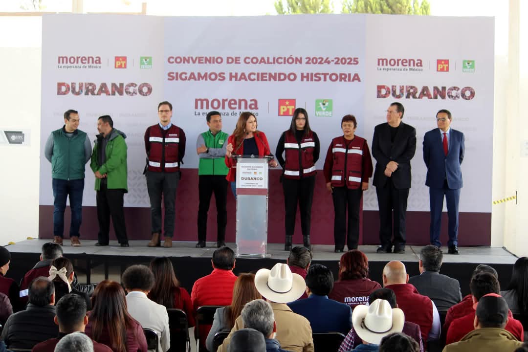Morena, Verde y PT irán en coalición para las elecciones en Durango 