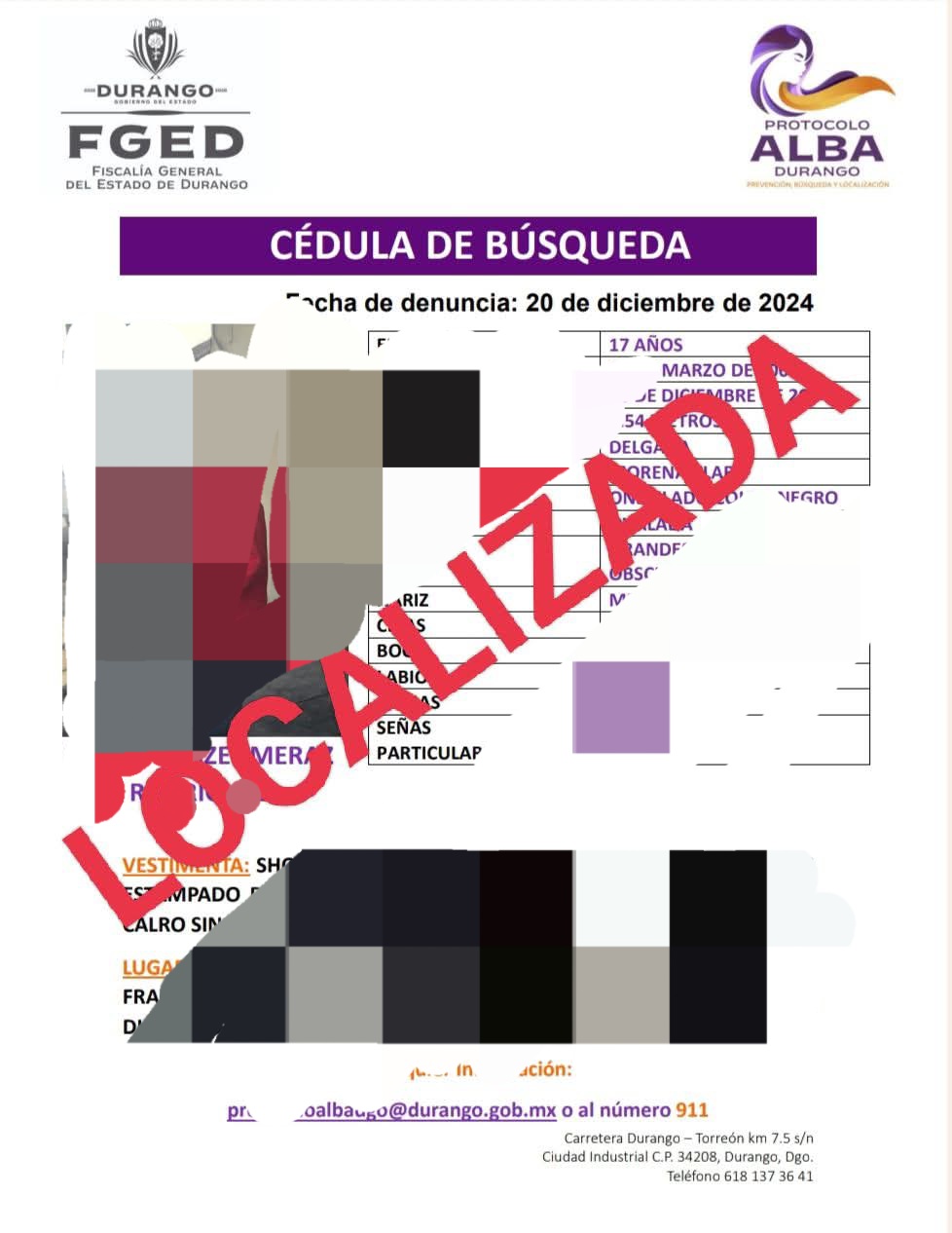 Jóvenes menores de 30, quienes más desaparecen en Durango