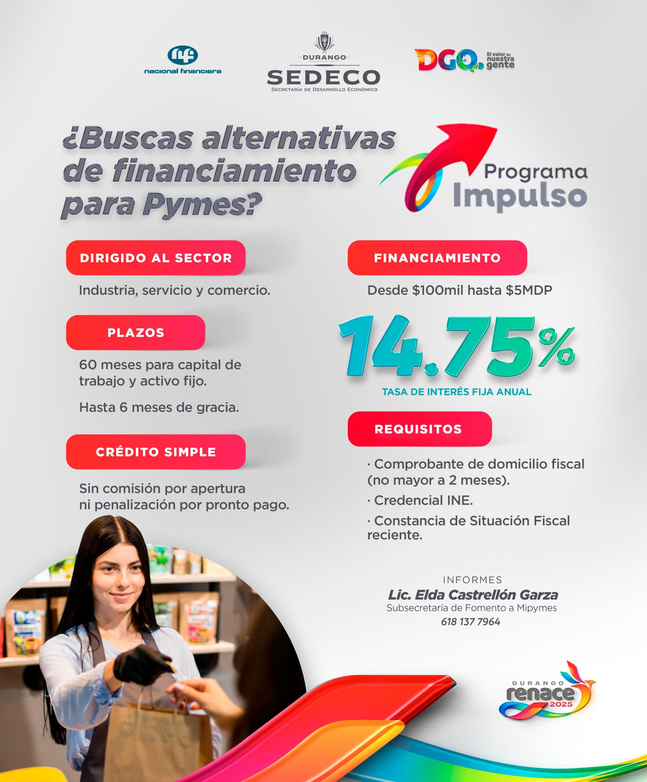 Ofrecen créditos flexibles a pequeñas y medianas empresas de Durango
