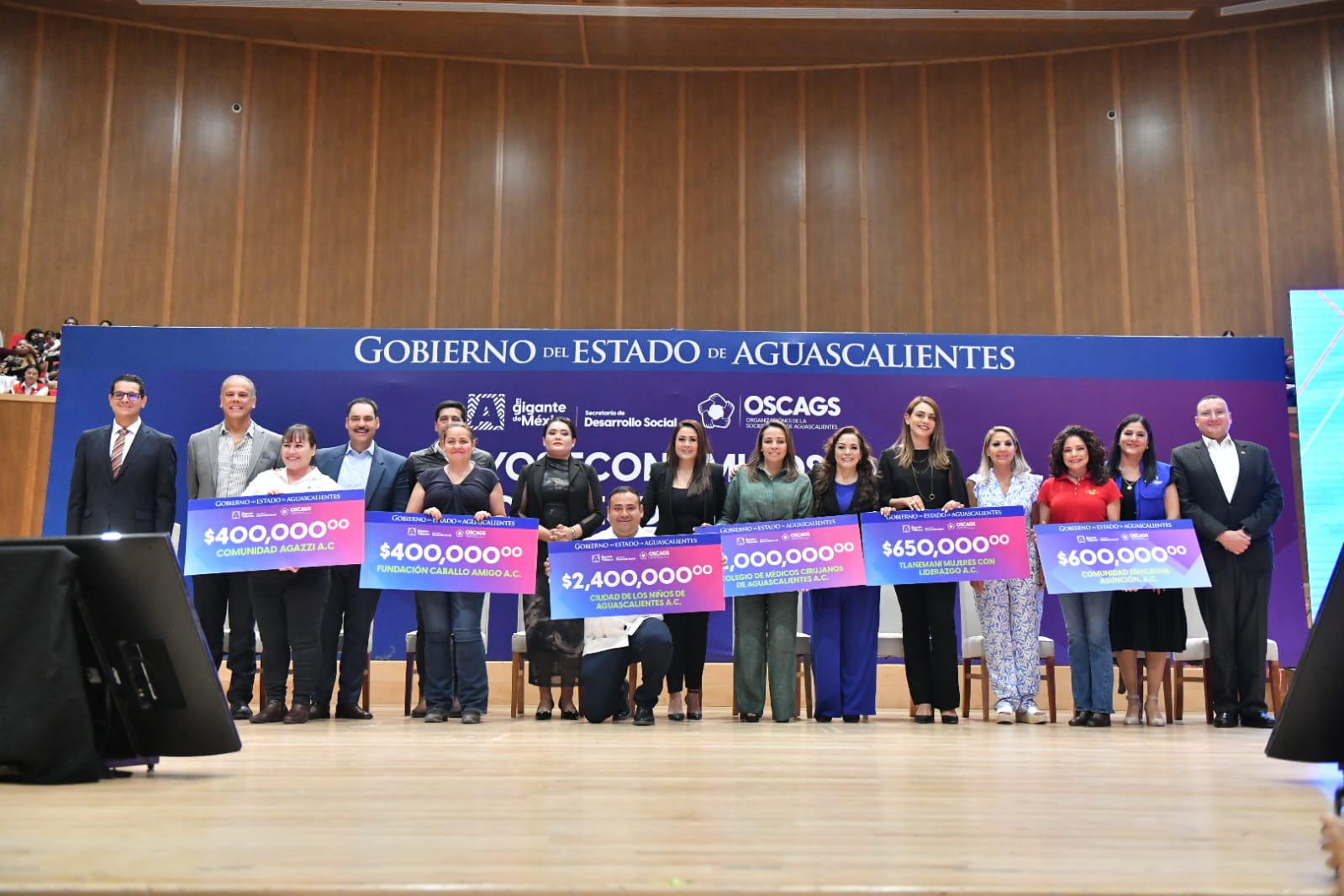 Entrega gobierno 44 mdp a asociaciones civiles de Aguascalientes