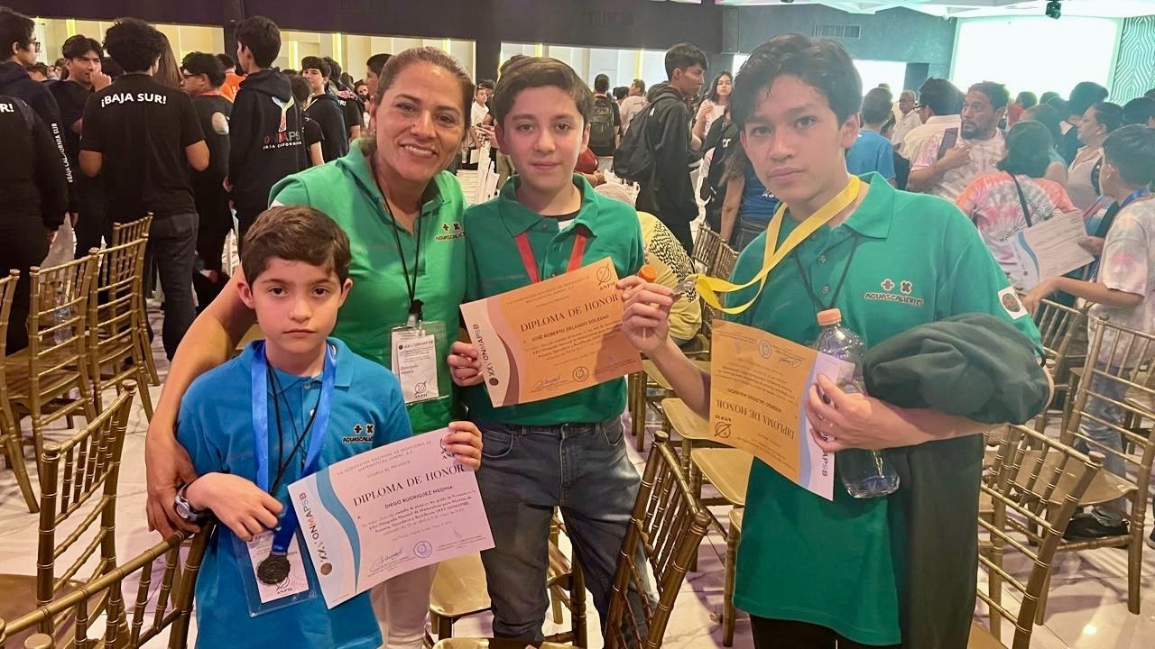 Estudiantes de Aguascalientes ganan oro en Olimpiada Nacional de Matemáticas