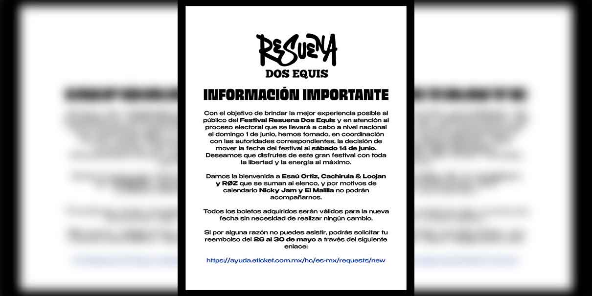 Resuena Dos Equis cambia de fecha, esta es la razón