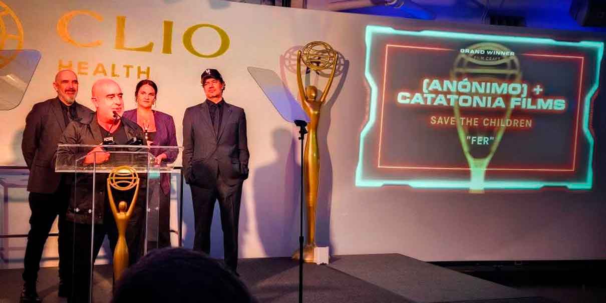 Anónimo y campaña “FER”, premiados con Grand Clio Health