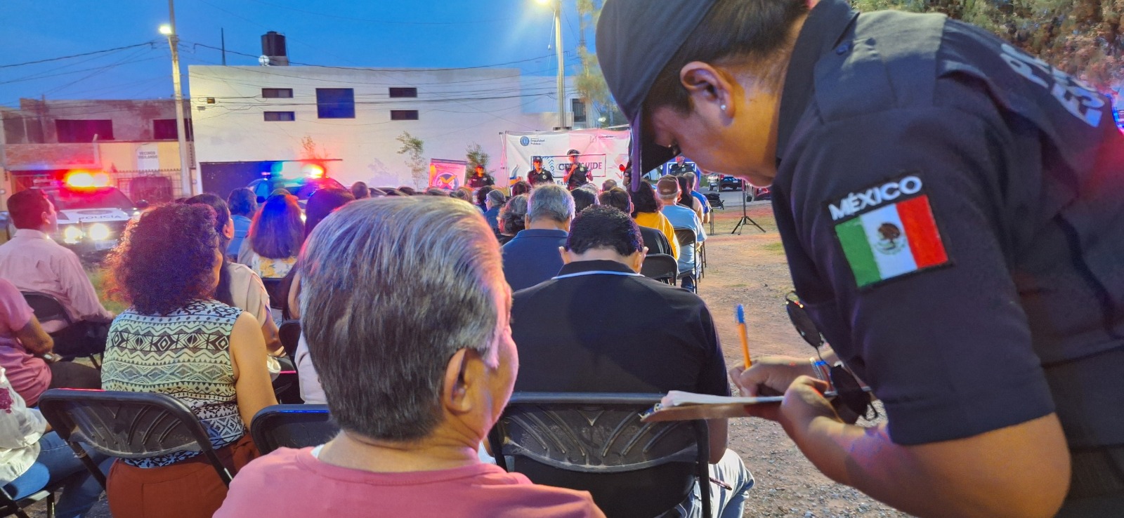 Policías estatales de Aguascalientes acuden a colonias a escuchar problemáticas locales