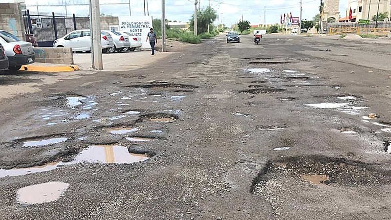 Se triplican reportes de baches en Aguascalientes tras fuertes lluvias 